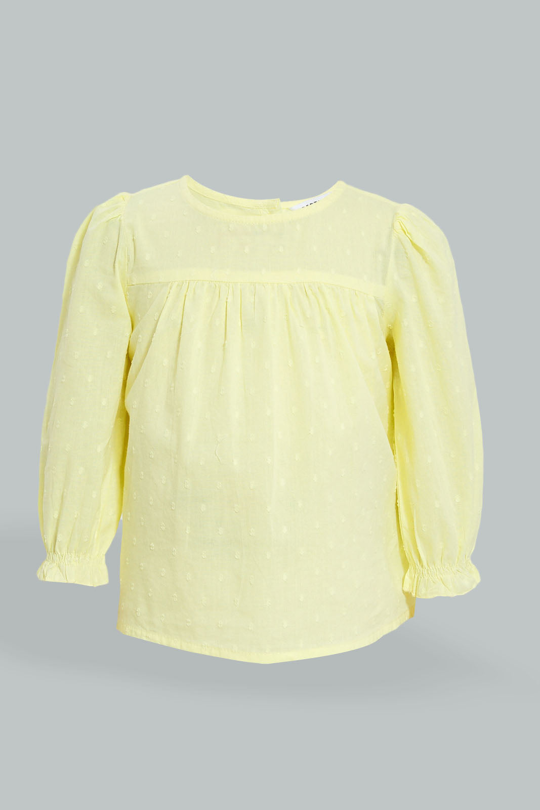 Yellow Gathered  Blouse
