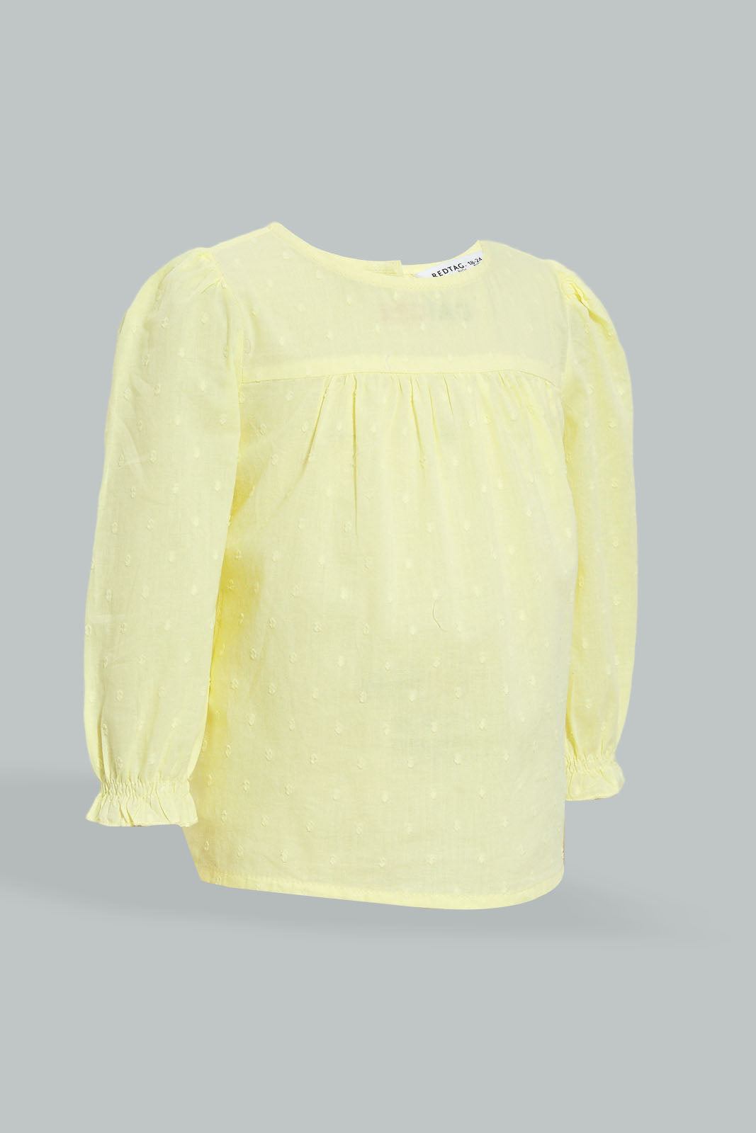Yellow Gathered  Blouse