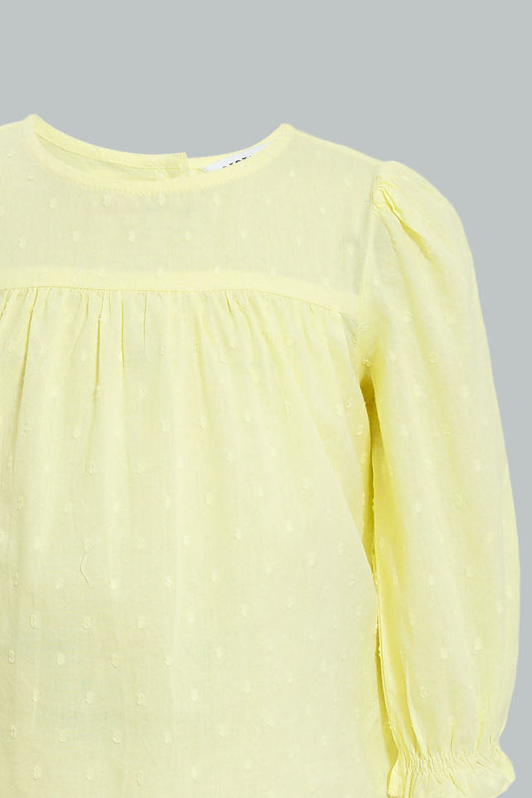 Yellow Gathered  Blouse