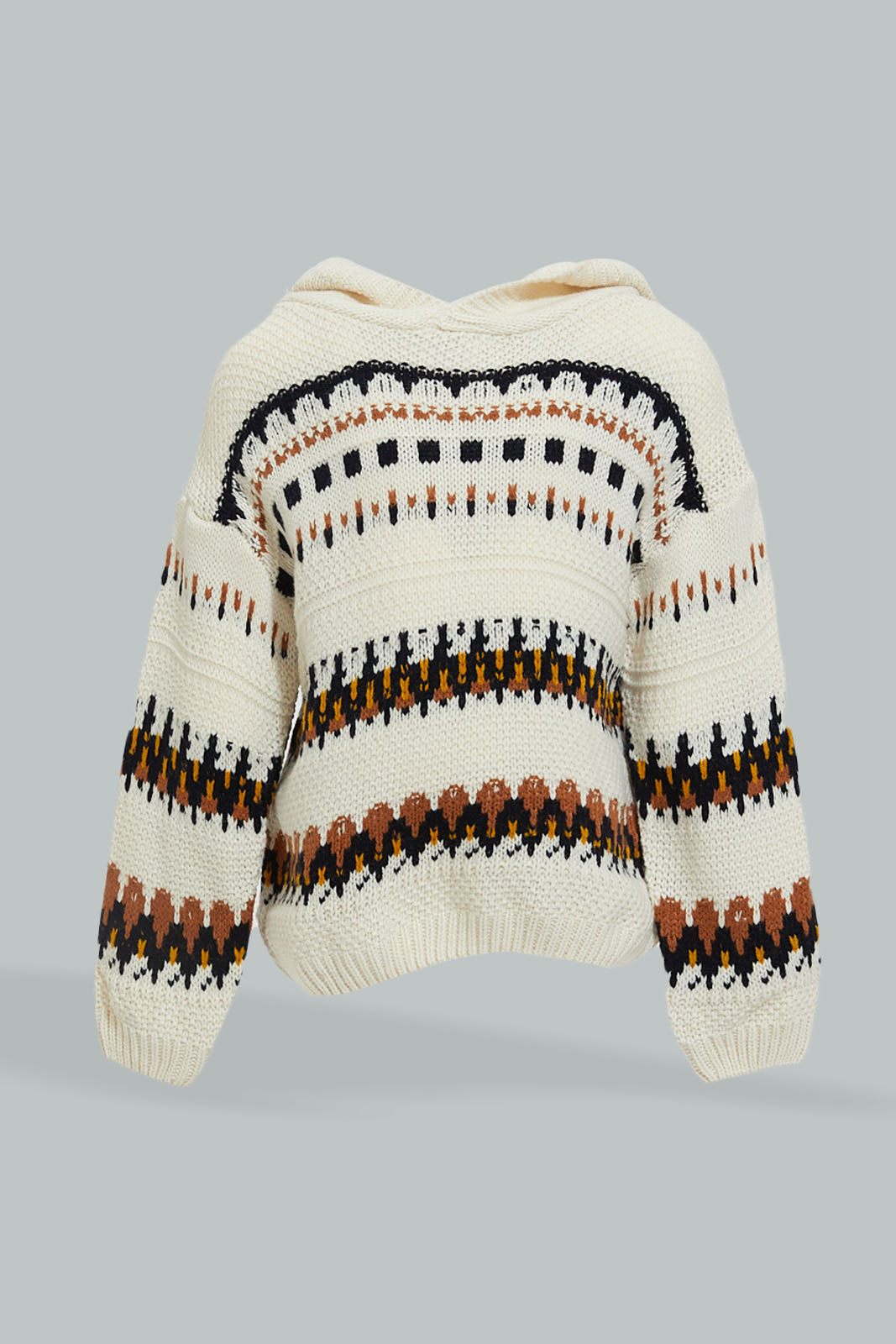 White Texured Pullover