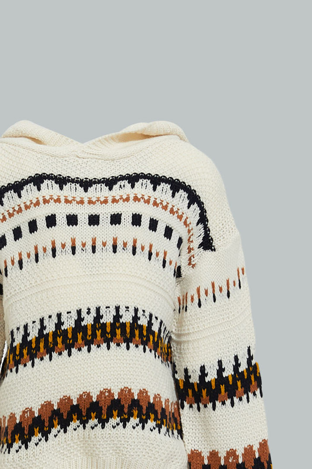 White Texured Pullover
