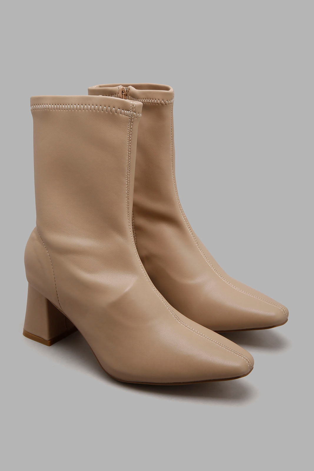 Redtag-Beige-Stretch-Ankle-Boot-Character,-Colour:Beige,-Filter:Women's-Footwear,-New-In,-New-In-Women-FOO,-Non-Sale,-W21A,-Women-Boots-Women's-