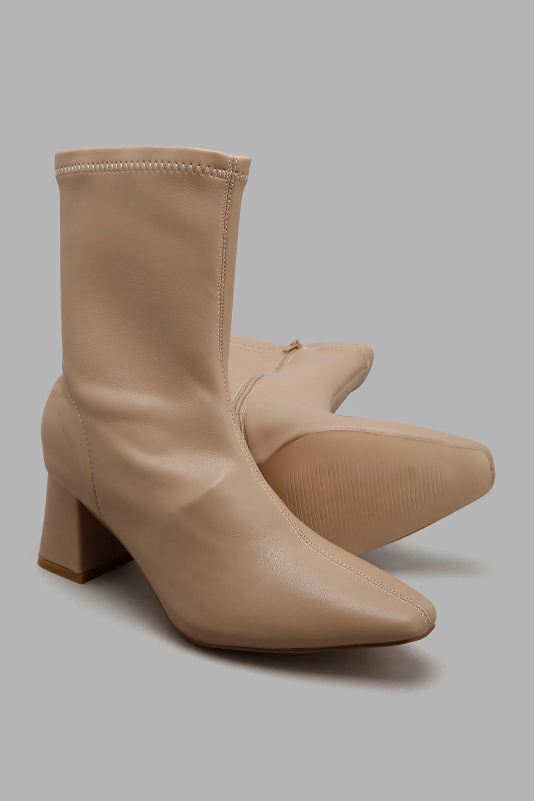 Redtag-Beige-Stretch-Ankle-Boot-Character,-Colour:Beige,-Filter:Women's-Footwear,-New-In,-New-In-Women-FOO,-Non-Sale,-W21A,-Women-Boots-Women's-