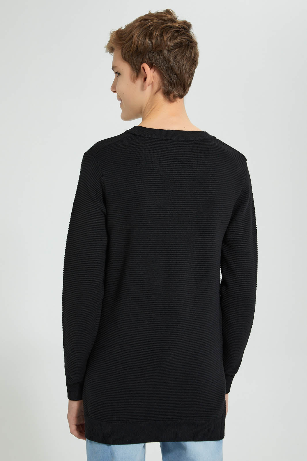 Redtag-Black-Plain-Pullover-BSR-Pullovers,-Colour:Black,-Filter:Senior-Boys-(9-to-14-Yrs),-New-In,-New-In-BSR,-Non-Sale,-Section:Kidswear,-W21B-Senior-Boys-9 to 14 Years