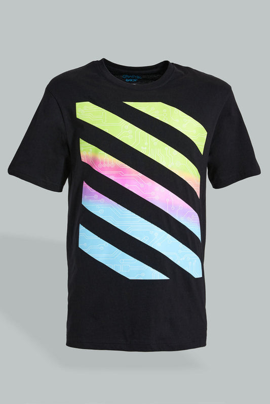 Redtag-Black-Digital-Print-T-Shirt-Graphic-Prints-Men's-
