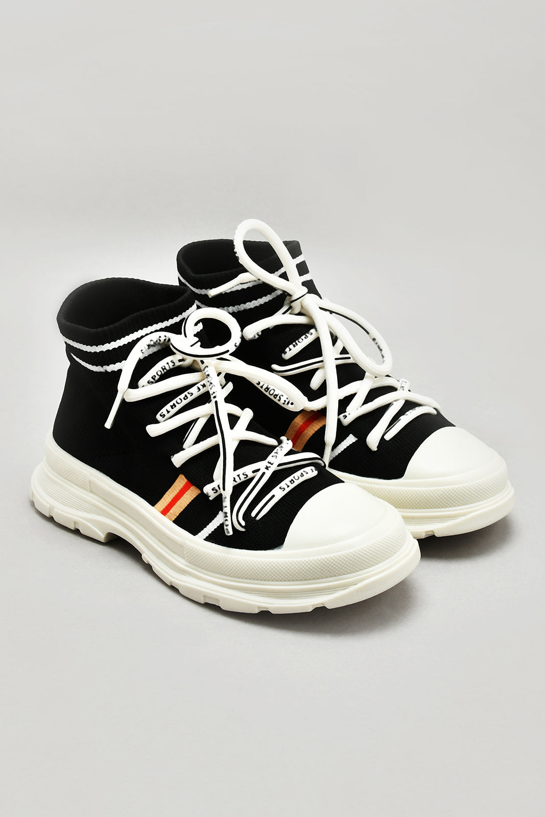 Black Slip On High Top Sneaker