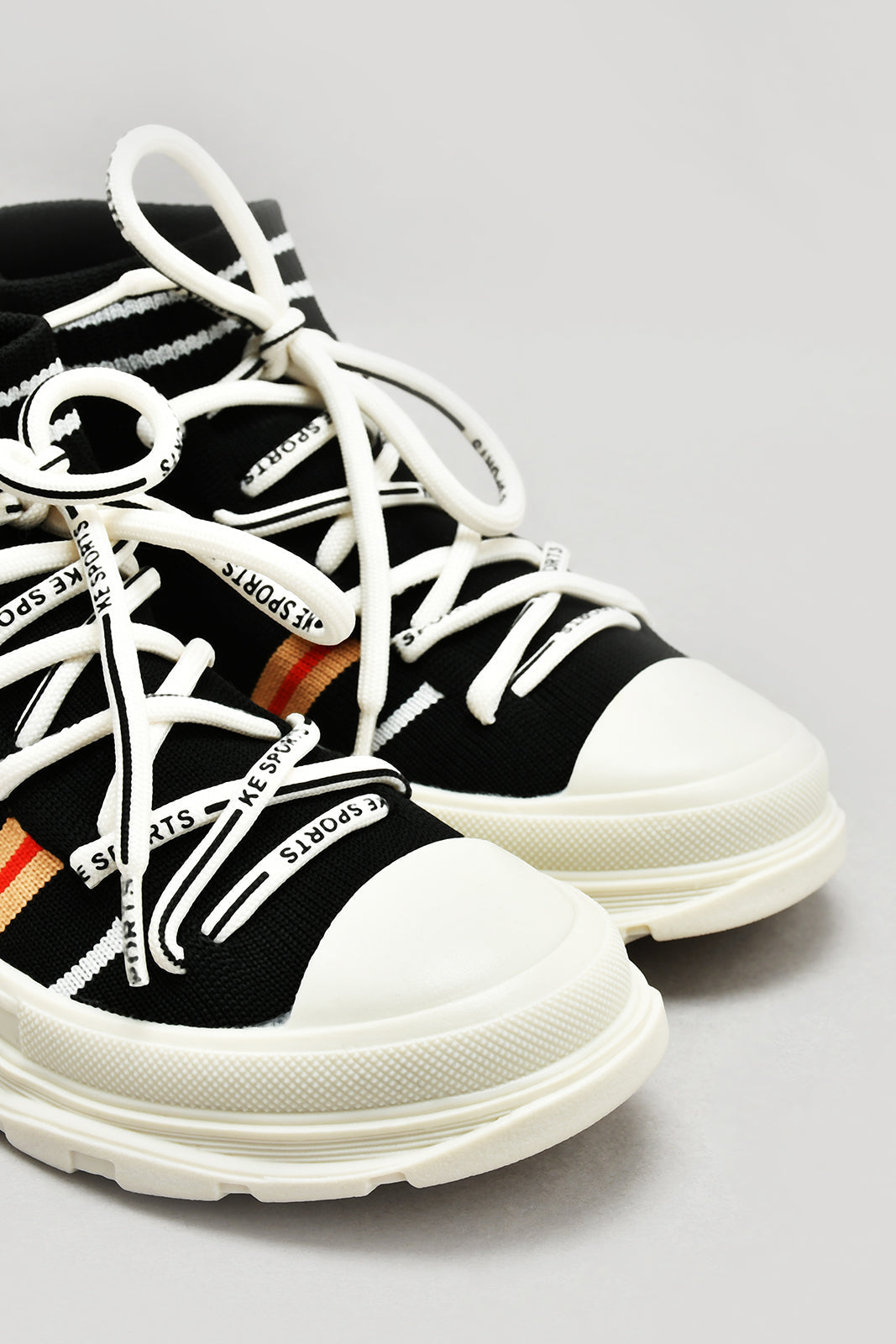 Black Slip On High Top Sneaker