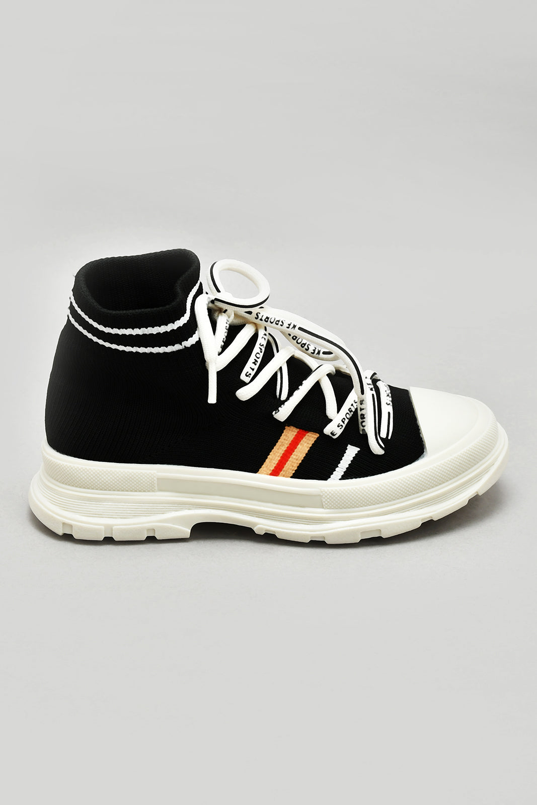 Black Slip On High Top Sneaker