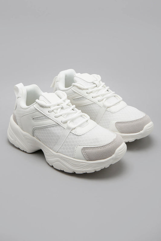 White Lace Up Sneaker
