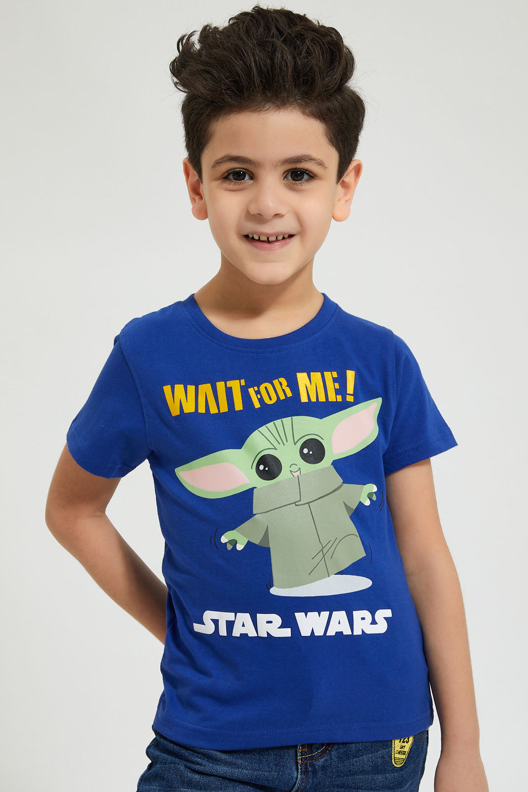 Blue Star Wars Printed T-Shirt