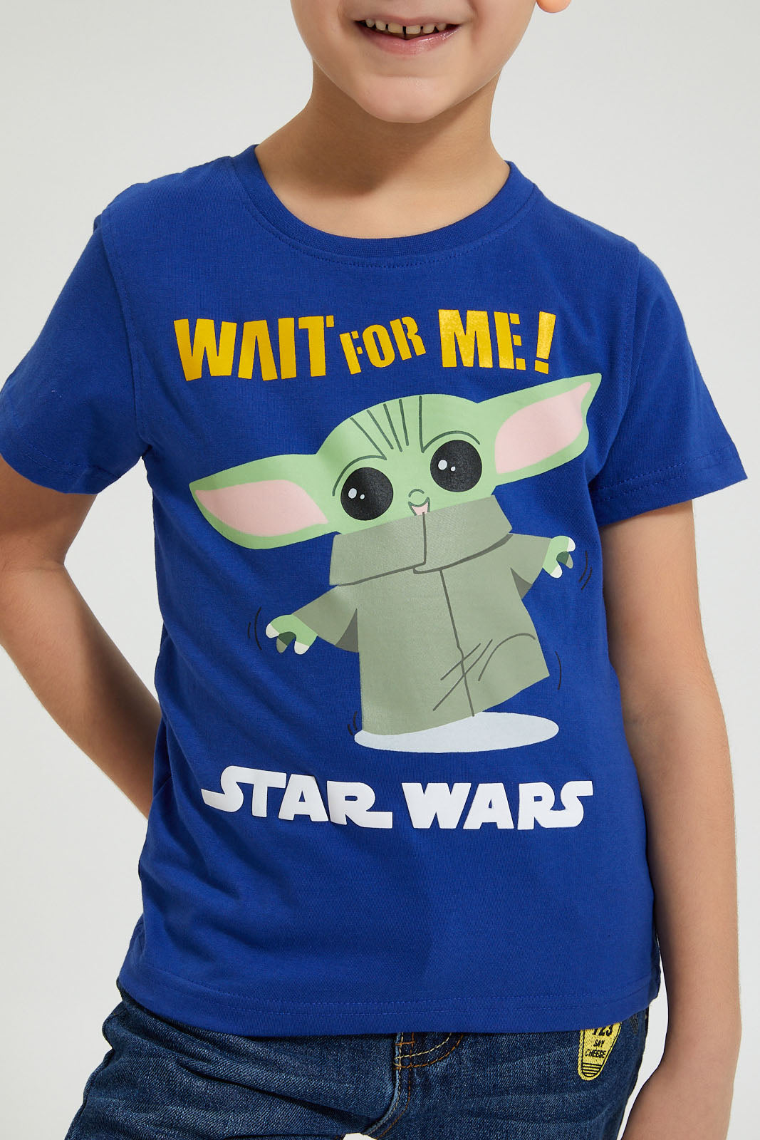 Blue Star Wars Printed T-Shirt