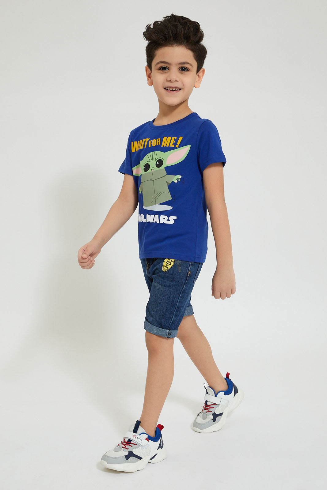 Blue Star Wars Printed T-Shirt