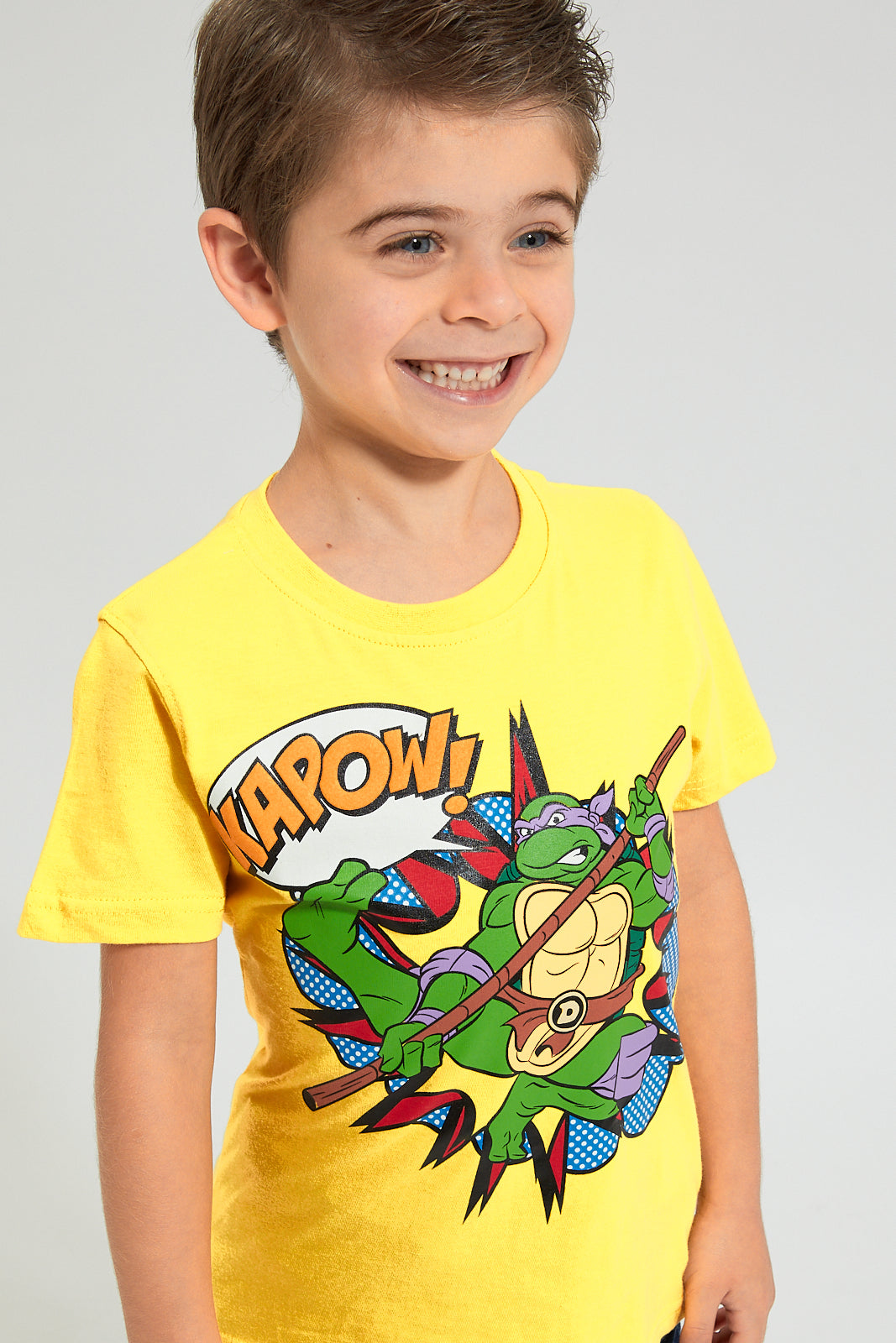 Yellow Ninja Turtles Printed T-Shirt
