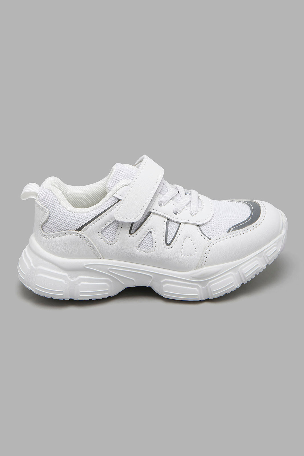 Redtag-White-Trekker-Sneaker-Boys-Trainers,-Character,-Colour:White,-Filter:Boys-Footwear-(3-to-5-Yrs),-New-In,-New-In-BOY-FOO,-Non-Sale,-W21B,-WB25-Boys-3 to 5 Years