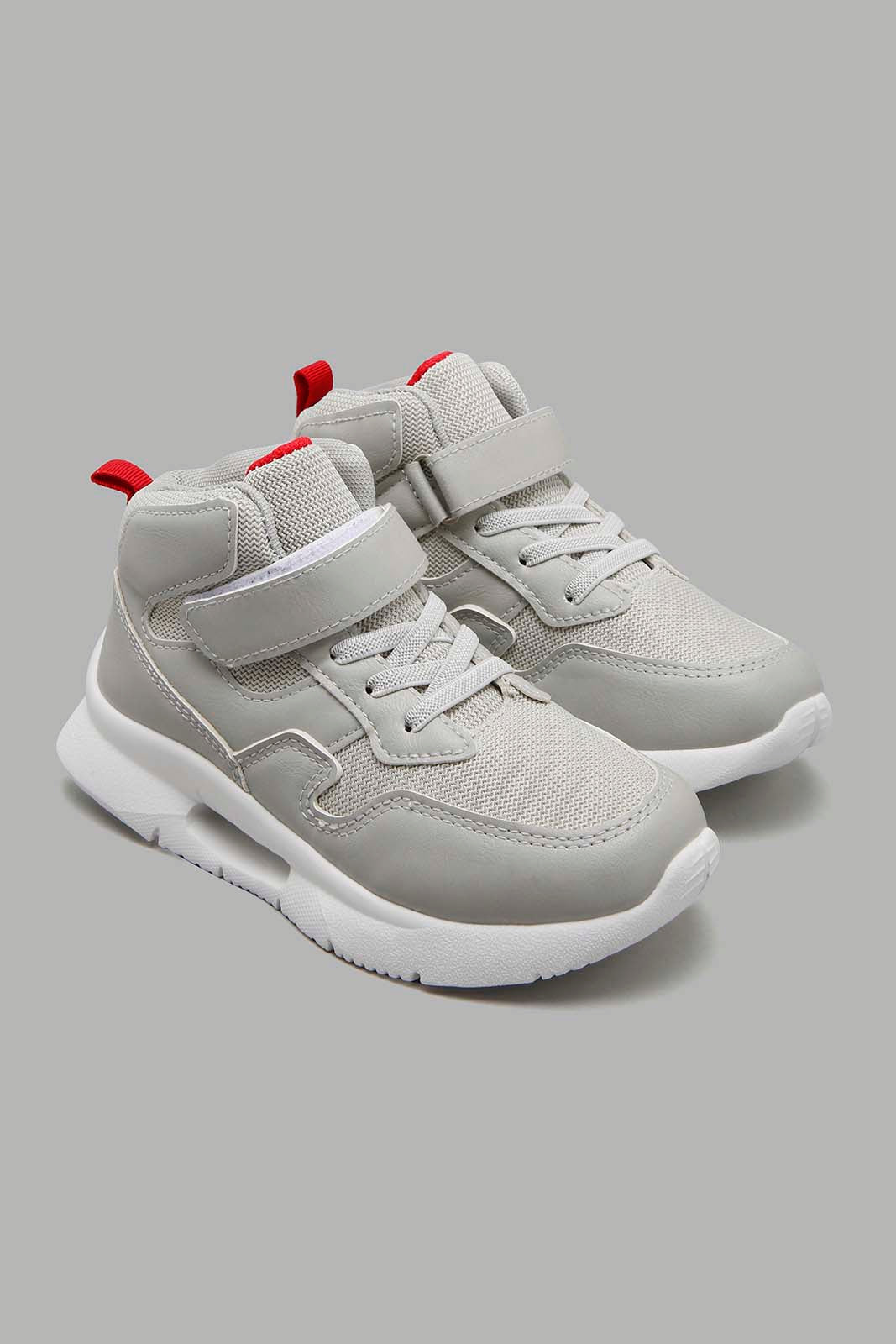 Redtag-Grey-High-Top-Boys-Trainers,-Character,-Colour:Mid-Grey,-Filter:Boys-Footwear-(3-to-5-Yrs),-New-In,-New-In-BOY-FOO,-Non-Sale,-W21B-Boys-3 to 5 Years