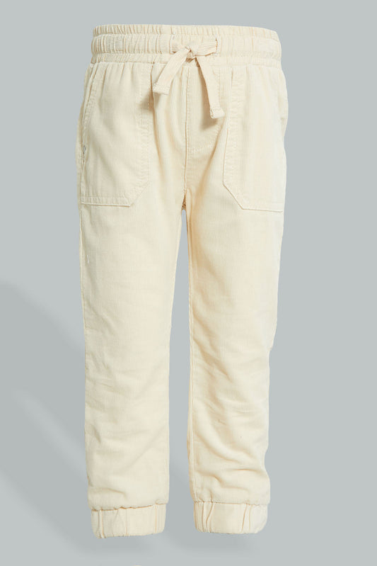 Redtag-Ecru-Joggers-Cord-Pant-Colour:Ecru,-Filter:Infant-Boys-(3-to-24-Mths),-Infant-Boys-Trousers,-New-In,-New-In-INB,-Non-Sale,-Section:Kidswear,-W21B-Infant-Boys-3 to 24 Months