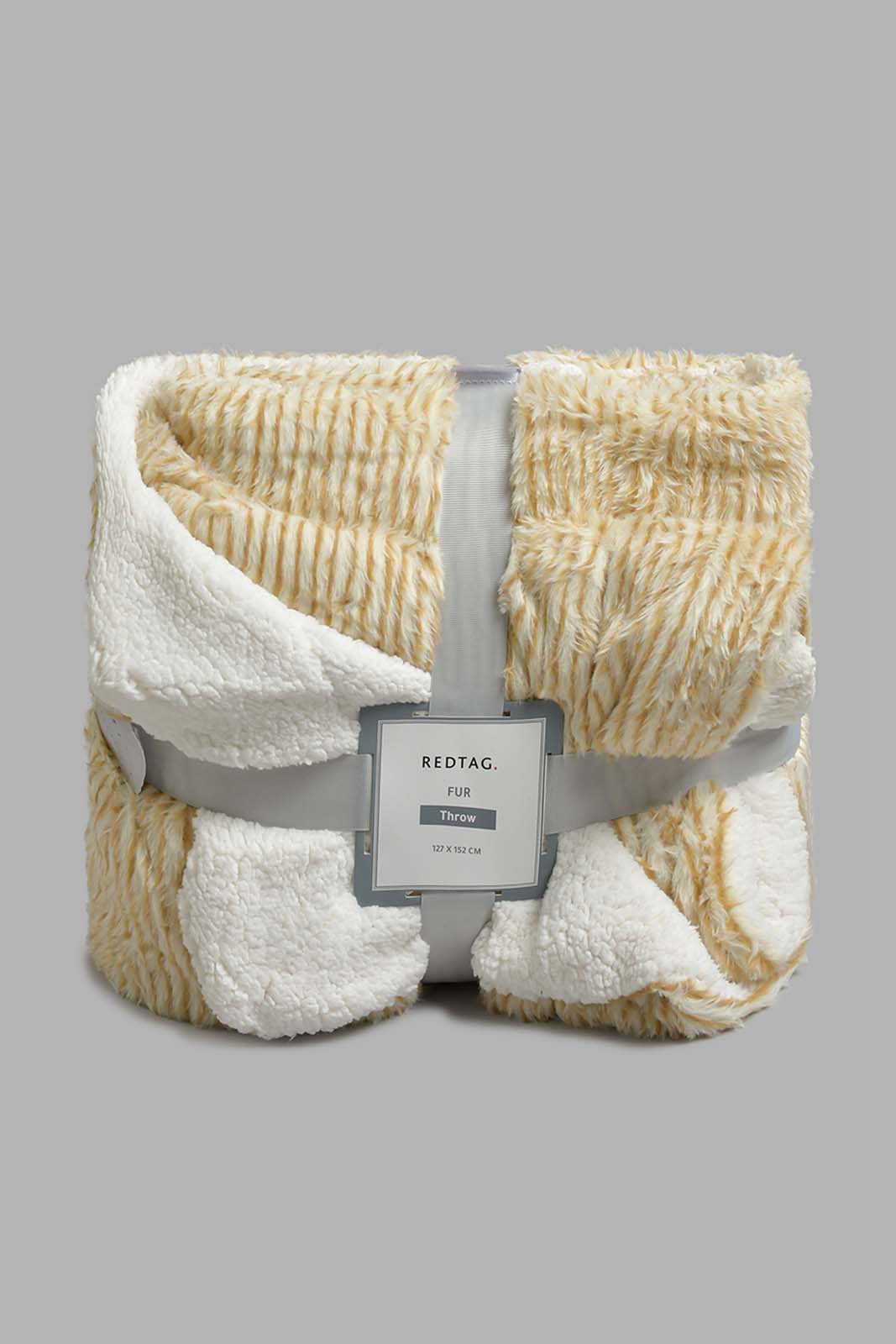 Redtag-Beige-Animal-Design-Faux-Fur-Cushion-Colour:Beige,-Filter:Home-Bedroom,-HMW-BED-Throws,-New-In,-New-In-HMW-BED,-Non-Sale,-Section:Homewares,-W21A-Home-Bedroom-