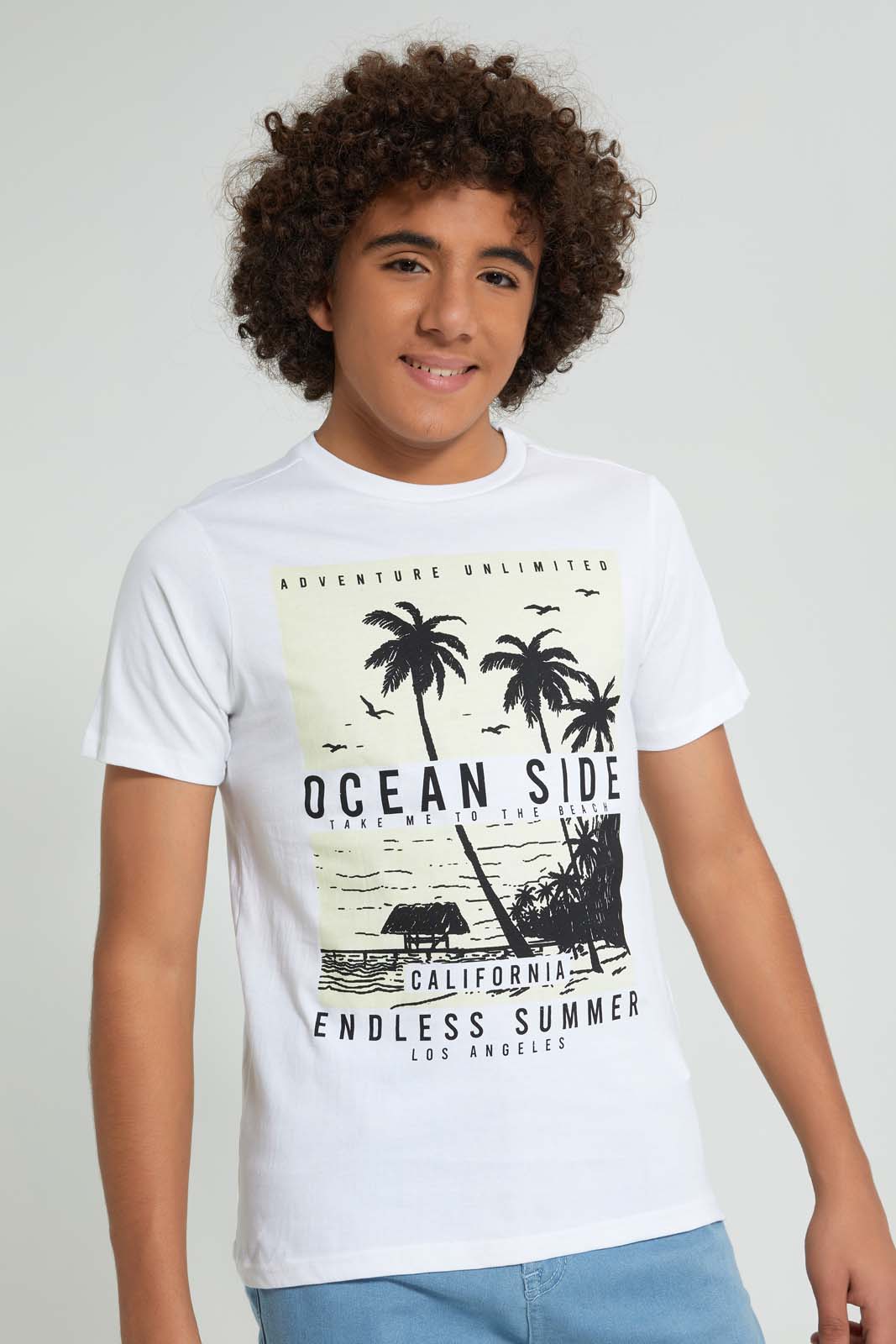 Redtag-Green-Check-With-T-Shirt-Casual-Shirts-Senior-Boys-9 to 14 Years