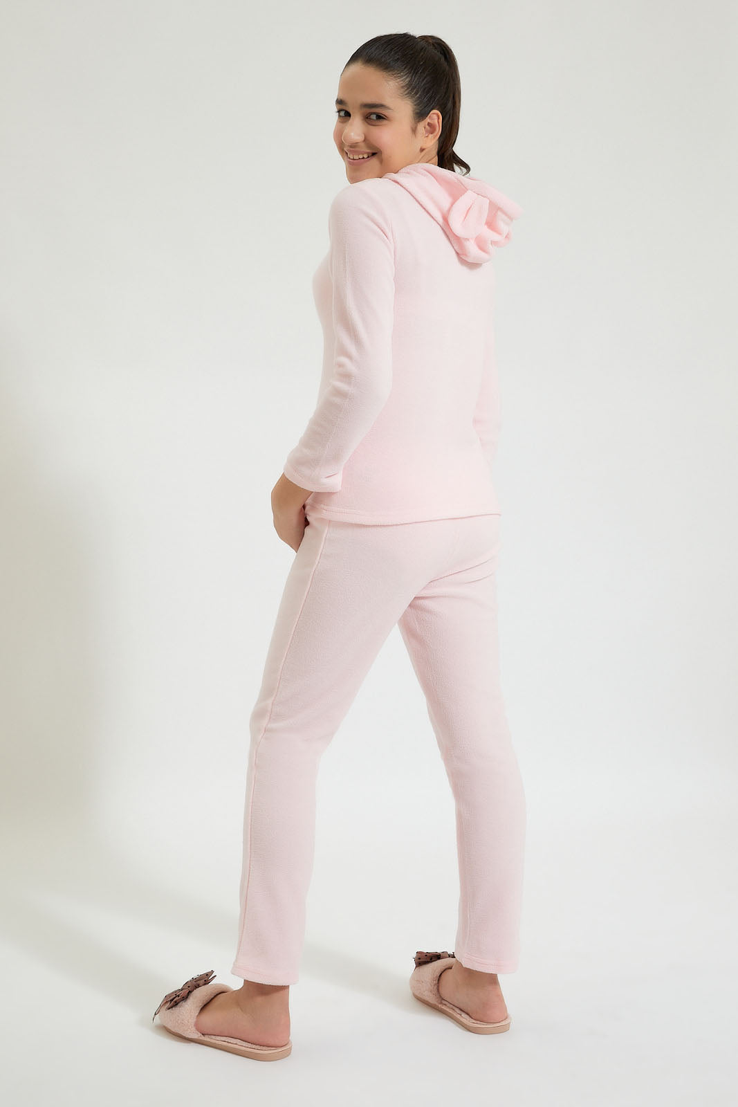 Redtag-Pink-Hooded-Microfleece-Sets-Colour:Pink,-EHW,-Filter:Senior-Girls-(9-to-14-Yrs),-GSR-Pyjama-Sets,-New-In,-New-In-GSR,-Non-Sale,-Section:Kidswear,-W21B-Senior-Girls-9 to 14 Years