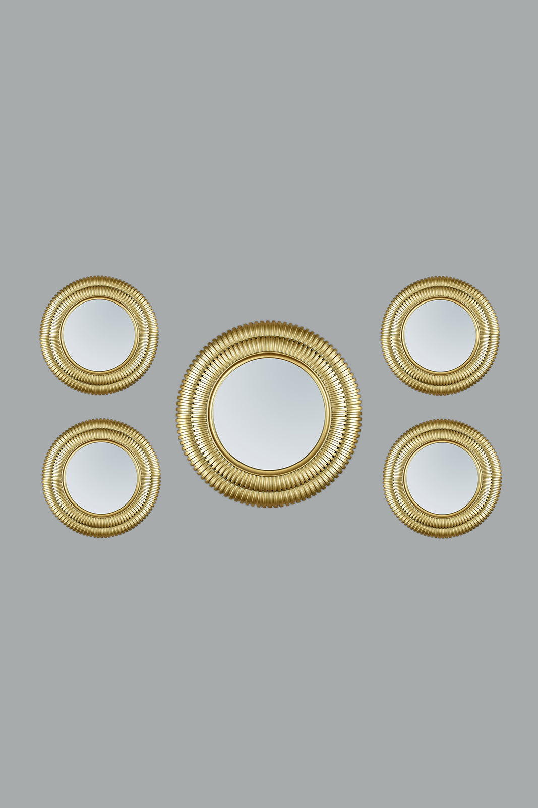 Gold Wall Mirror Set (5 Piece)