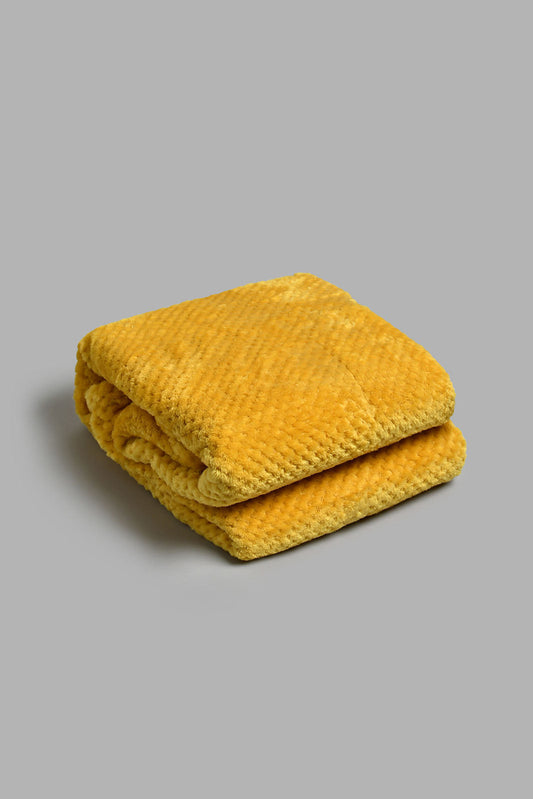 Redtag-Yellow-Ultra-Soft-Blanket-(Single-Size)-Blankets-Home-Bedroom-