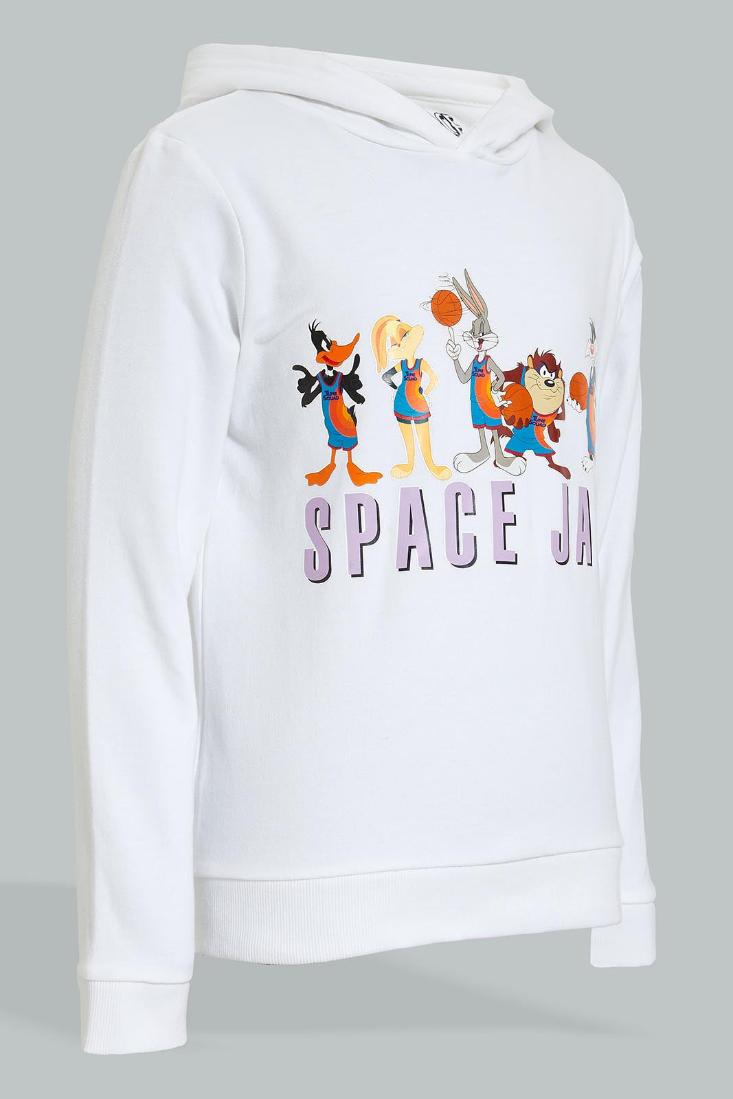 Redtag-White-Looney-Tunes-Hooded-Pullover-SweatShirt-Character,-Colour:White,-Filter:Senior-Girls-(9-to-14-Yrs),-GSR-Sweatshirts,-New-In,-New-In-GSR,-Non-Sale,-Section:Kidswear,-TBL,-W21B-Senior-Girls-9 to 14 Years