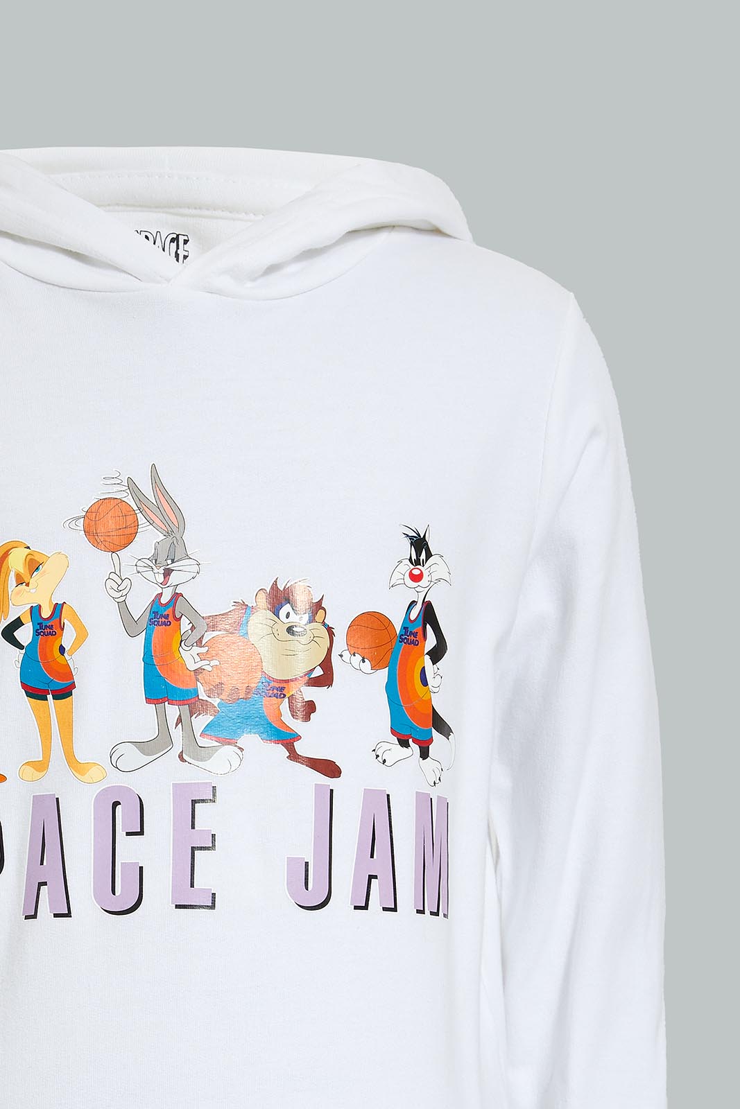 Redtag-White-Looney-Tunes-Hooded-Pullover-SweatShirt-Character,-Colour:White,-Filter:Senior-Girls-(9-to-14-Yrs),-GSR-Sweatshirts,-New-In,-New-In-GSR,-Non-Sale,-Section:Kidswear,-TBL,-W21B-Senior-Girls-9 to 14 Years