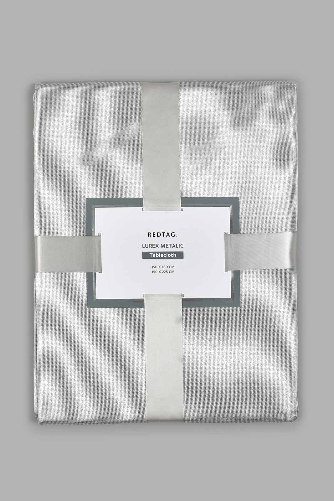 Redtag-Silver-Lurex-Metallic-Oxford-Table-Cover-Colour:Silver,-Filter:Home-Dining,-HMW-DIN-Table-Linen,-New-In,-New-In-HMW-DIN,-Non-Sale,-Section:Homewares,-W21B-Home-Dining-