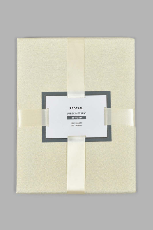 Redtag-Gold-Lurex-Linen-Table-Cover-Colour:Gold,-Filter:Home-Dining,-HMW-DIN-Table-Linen,-New-In,-New-In-HMW-DIN,-Non-Sale,-Section:Homewares,-W21B-Home-Dining-