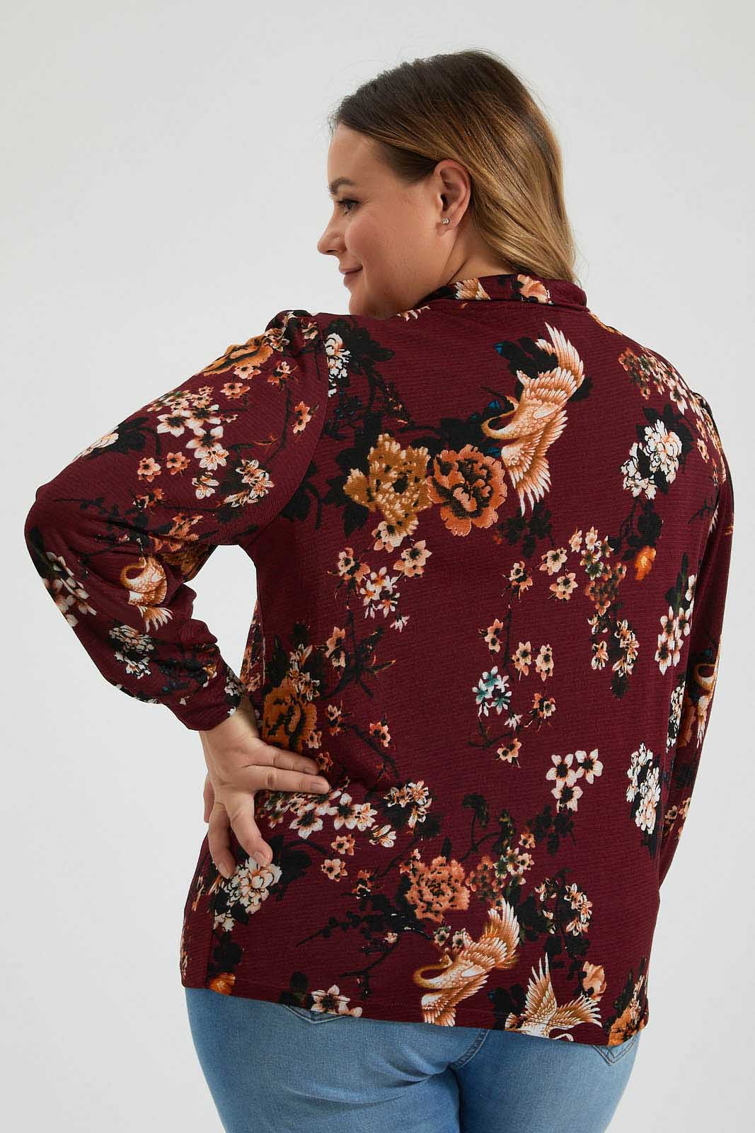 Redtag-Allover-Floral-Printed-Top-Colour:Assorted,-Deals:20%OFF,-Filter:Plus-Size-Clothing,-LDP-Blouses,-New-In,-New-In-LDP,-Non-Sale,-Section:Women,-W21B-Women's-