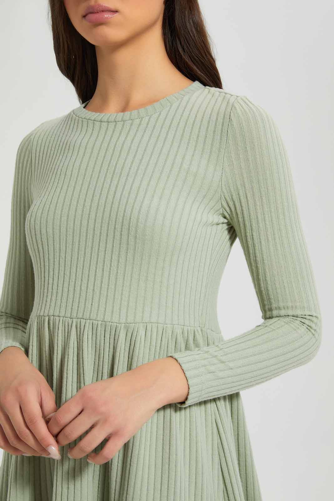 Grey Ribbed Dress