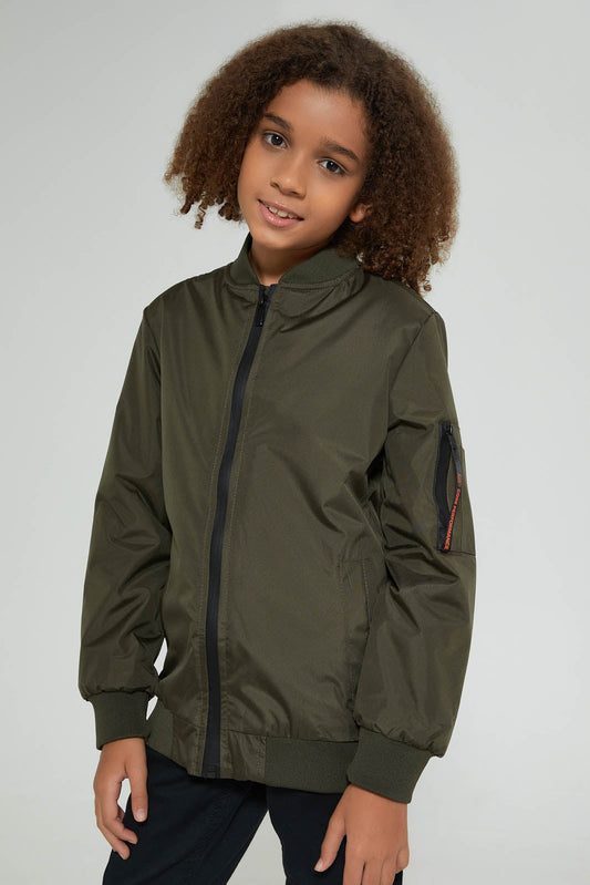 Olive Bomber Jacket
