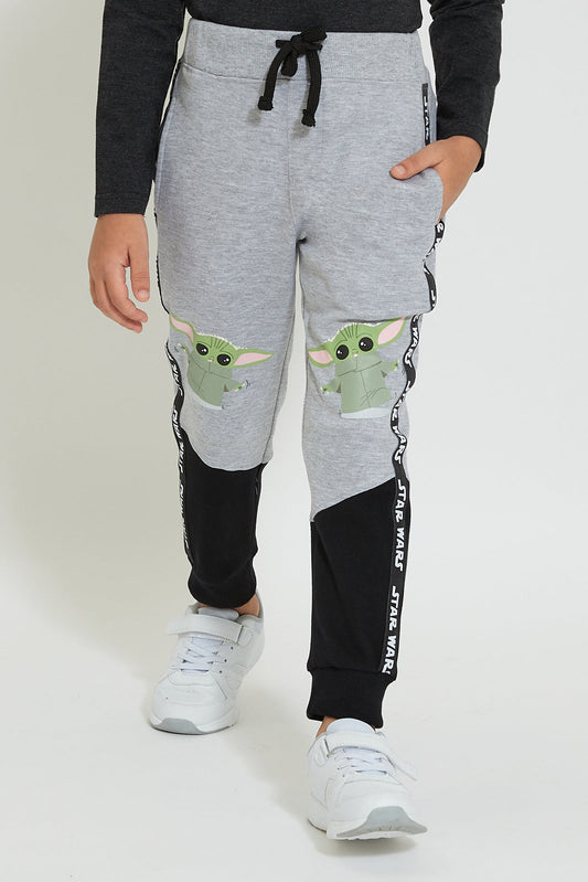 Redtag-Grey-Yoda-Jogger-Joggers-Boys-2 to 8 Years