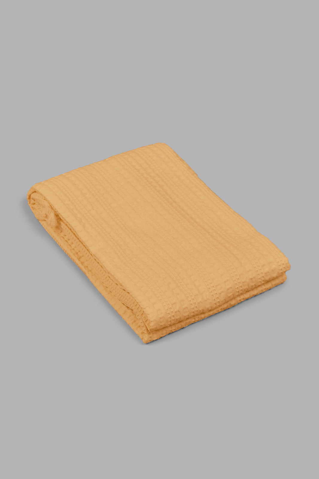 Redtag-Mustard-Waffle-Throw-Colour:Mustard,-Filter:Home-Bedroom,-HMW-BED-Throws,-New-In,-New-In-HMW-BED,-Non-Sale,-Section:Homewares,-W21B-Home-Bedroom-