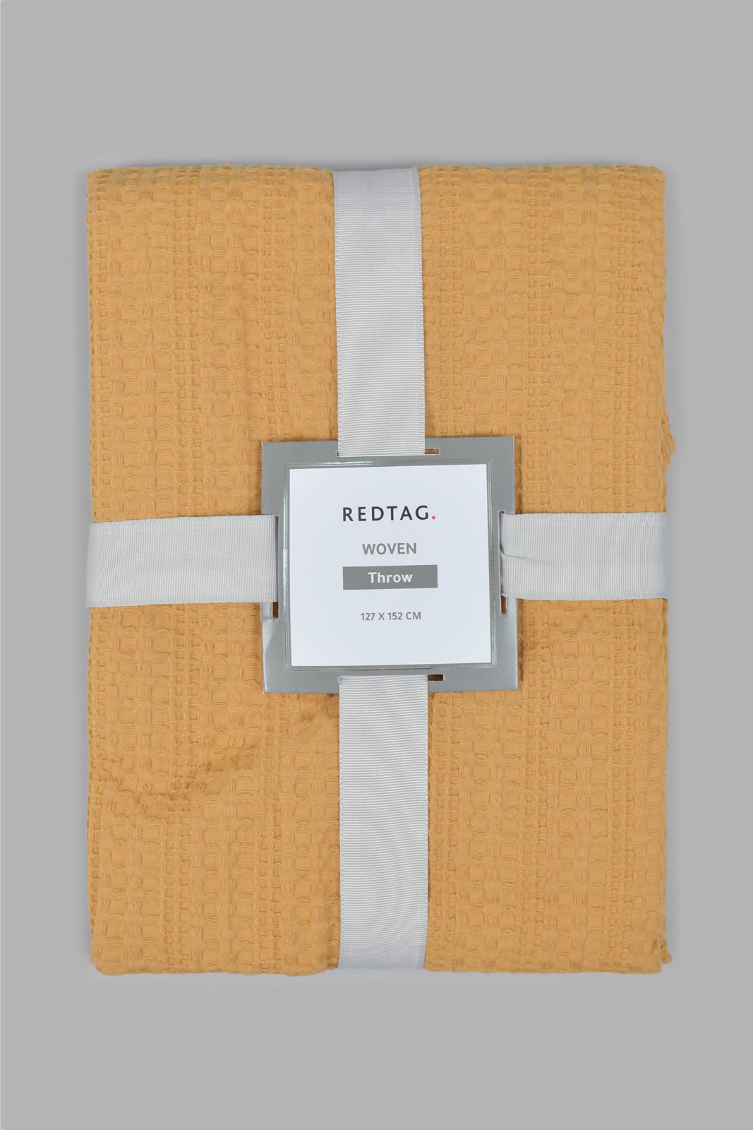 Redtag-Mustard-Waffle-Throw-Colour:Mustard,-Filter:Home-Bedroom,-HMW-BED-Throws,-New-In,-New-In-HMW-BED,-Non-Sale,-Section:Homewares,-W21B-Home-Bedroom-