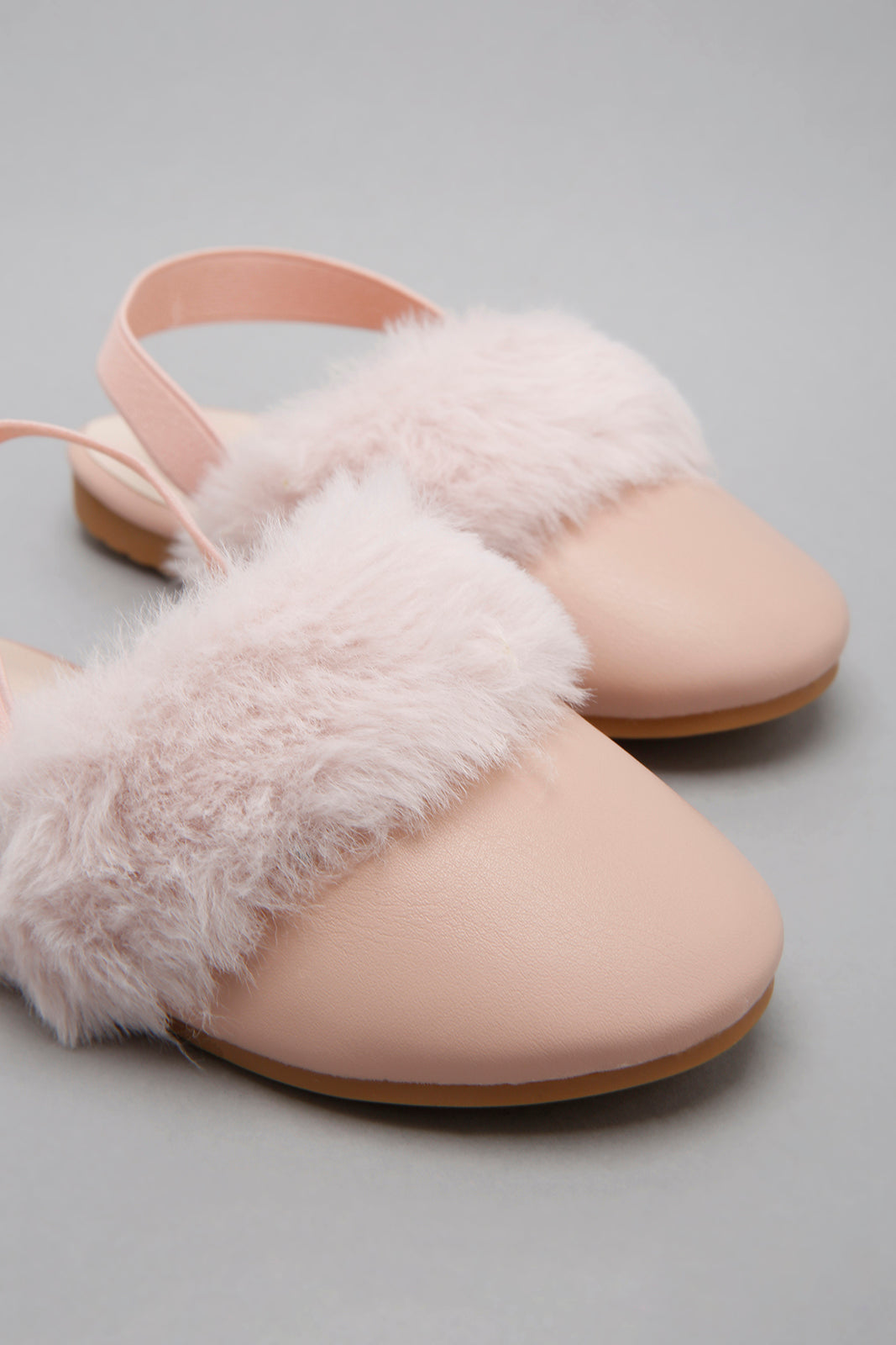Pink Faux-Fur Sandal