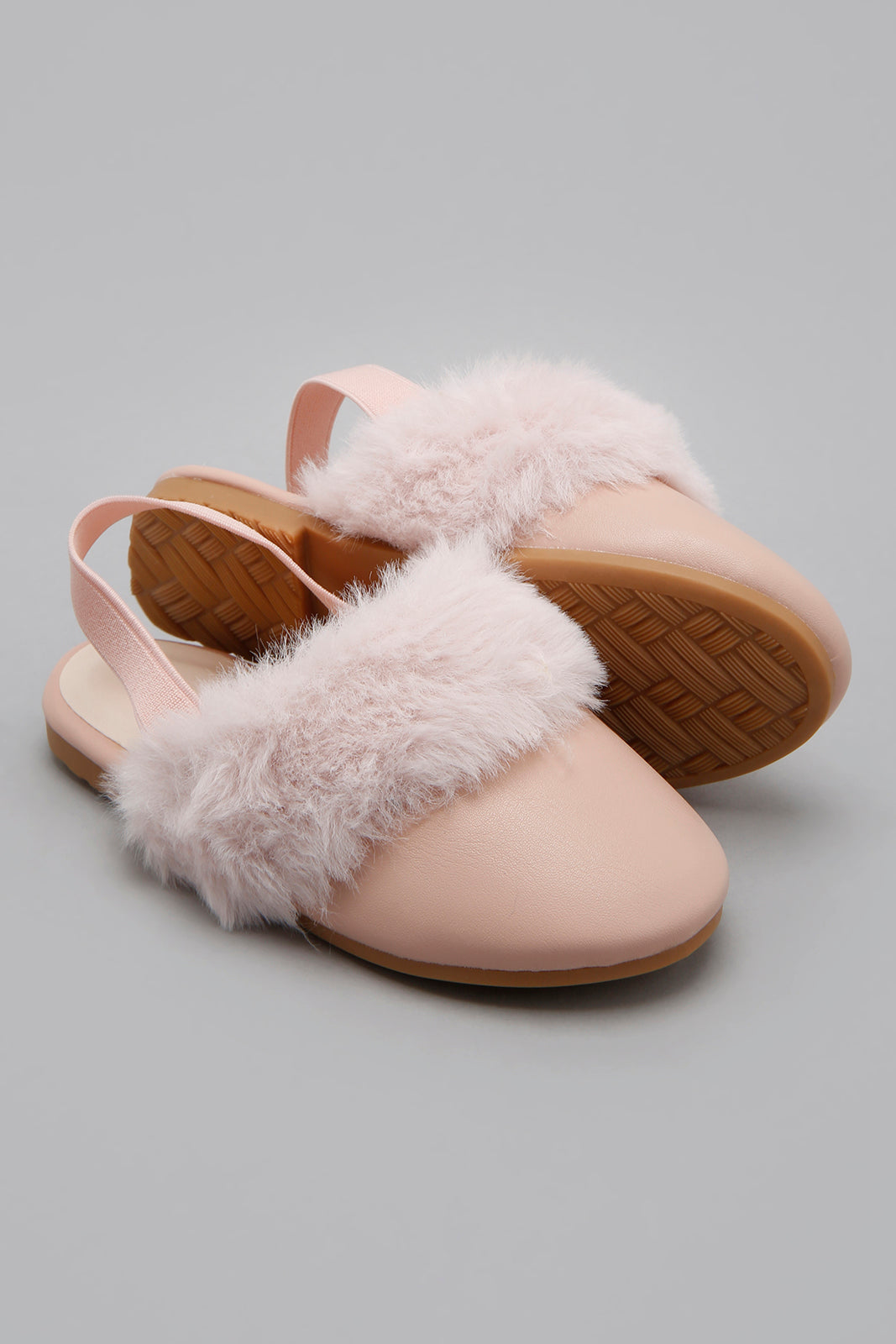 Pink Faux-Fur Sandal