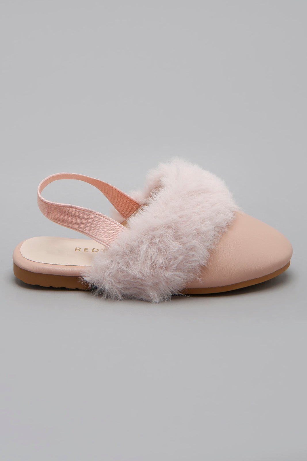 Pink Faux-Fur Sandal