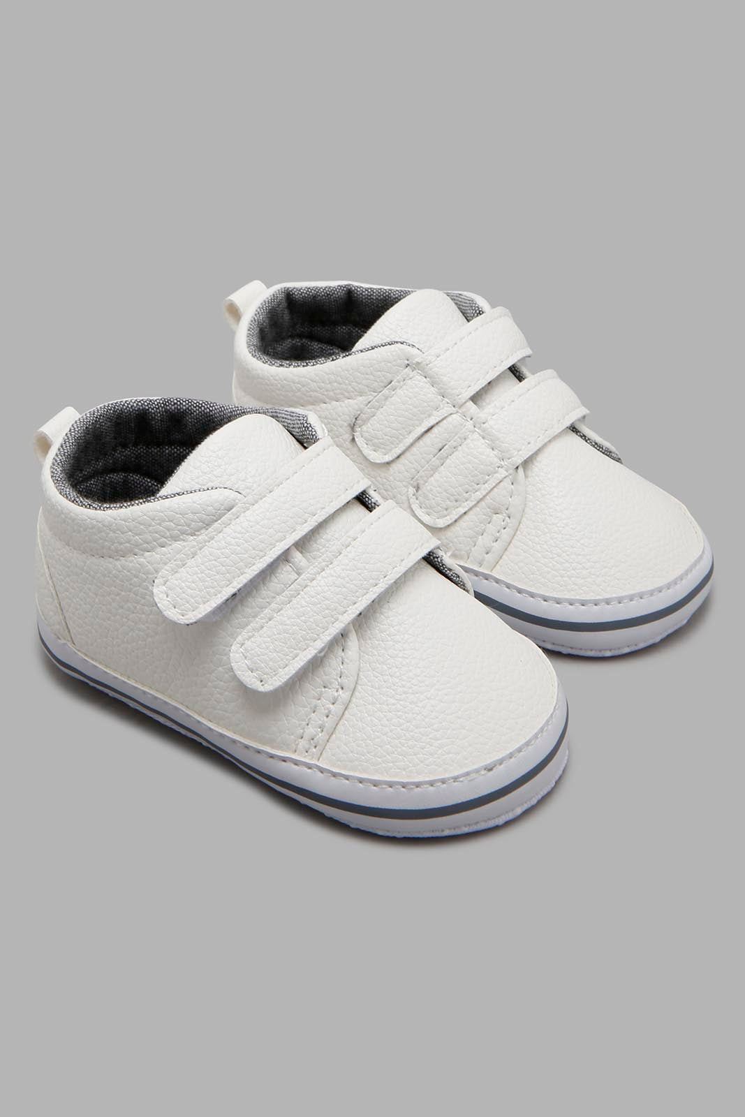 Redtag-White-Pram-Shoe-Pumps-Baby-0 to 18 Months