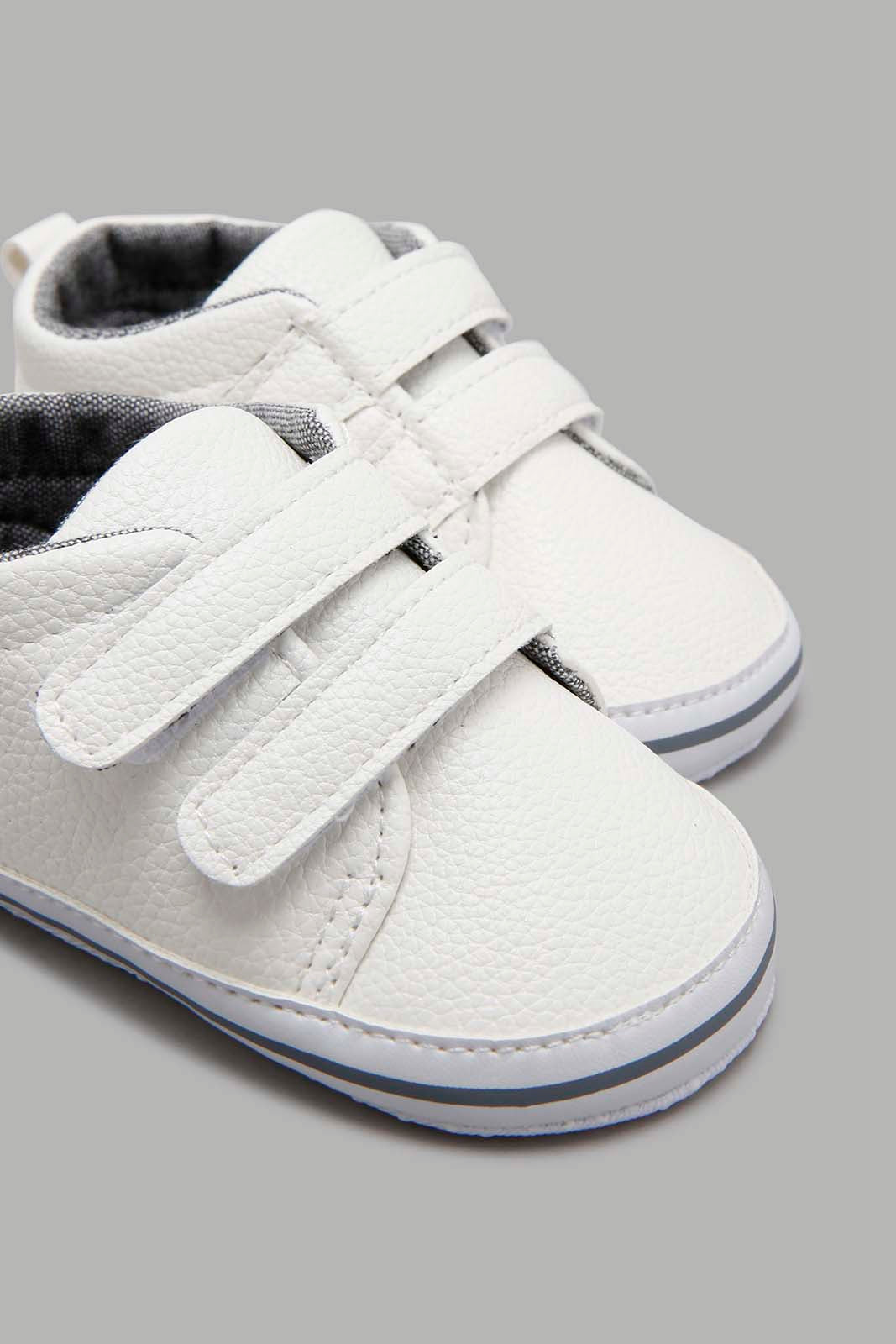 Redtag-White-Pram-Shoe-Pumps-Baby-0 to 18 Months