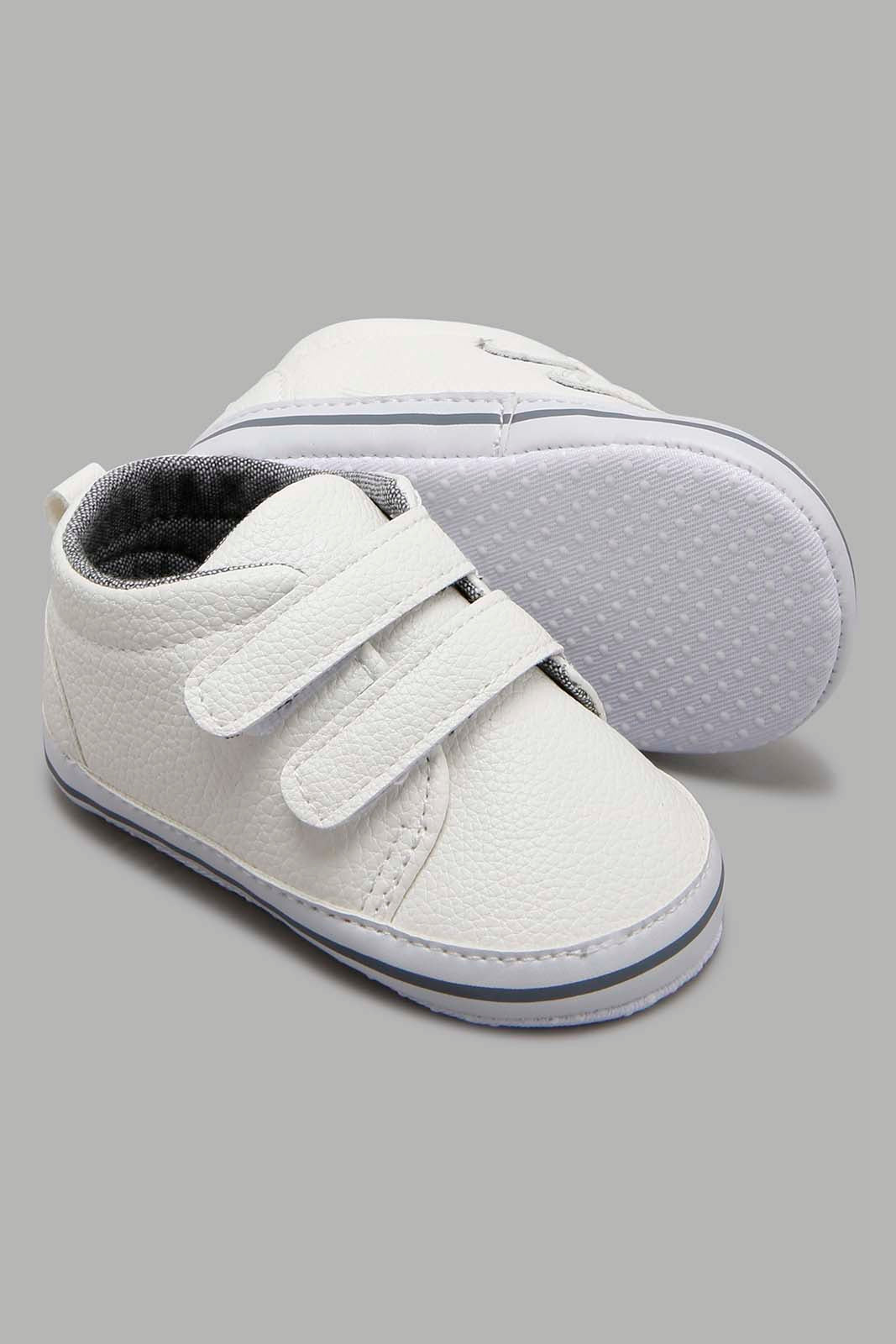 Redtag-White-Pram-Shoe-Pumps-Baby-0 to 18 Months