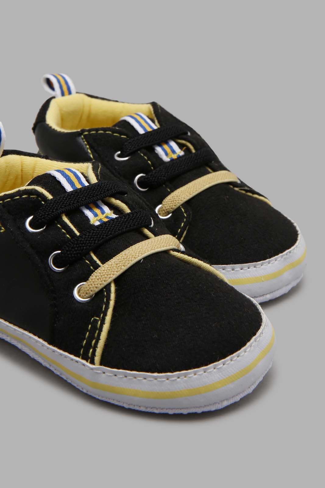 Redtag-Black-Pram-Shoe-Pumps-Baby-0 to 18 Months