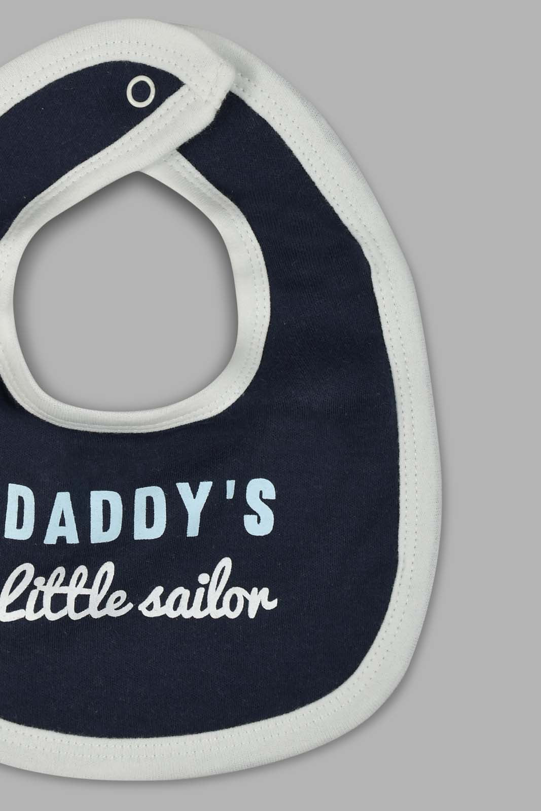 Redtag-Navy-Daddys-Little-Sailor-2-Piece-Pack-Bibs-Colour:Navy,-Filter:Baby-(0-to-12-Mths),-NBB-Bibs,-New-In,-New-In-NBB,-Non-Sale,-Section:Kidswear,-W21B-Baby-0 to 12 Months