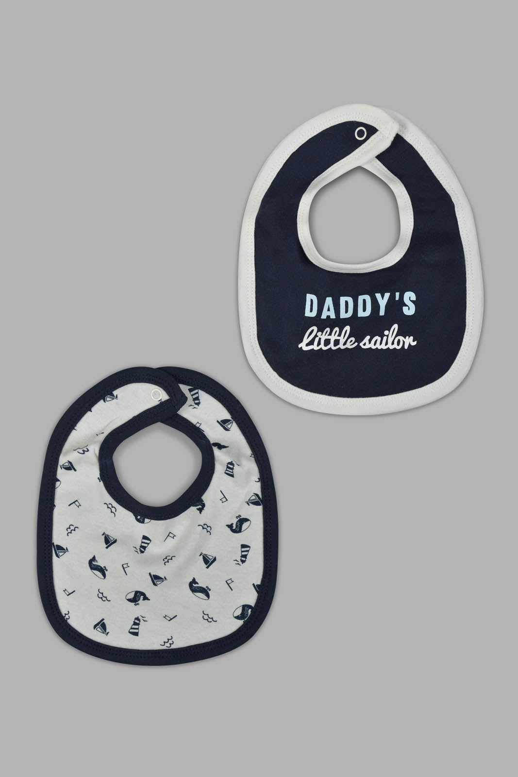 Redtag-Navy-Daddys-Little-Sailor-2-Piece-Pack-Bibs-Colour:Navy,-Filter:Baby-(0-to-12-Mths),-NBB-Bibs,-New-In,-New-In-NBB,-Non-Sale,-Section:Kidswear,-W21B-Baby-0 to 12 Months