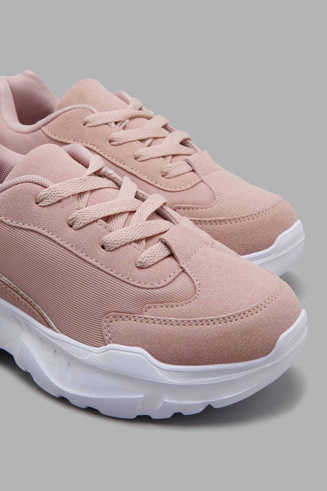 Redtag-Pale-Pink-Lace-Up-Sneaker-Character,-Colour:Pale-Pink,-Filter:Girls-Footwear-(5-to-14-Yrs),-GSR-Trainers,-New-In,-New-In-GSR-FOO,-Non-Sale,-W21B-Senior-Girls-