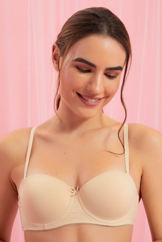 Redtag-White/Beige-Plain-Padded-Balconette-Bra-(2-Pack)-Colour:Assorted,-Filter:Women's-Clothing,-New-In,-New-In-Women,-Non-Sale,-Section:Women,-W21B,-Women-Bras-Women's-