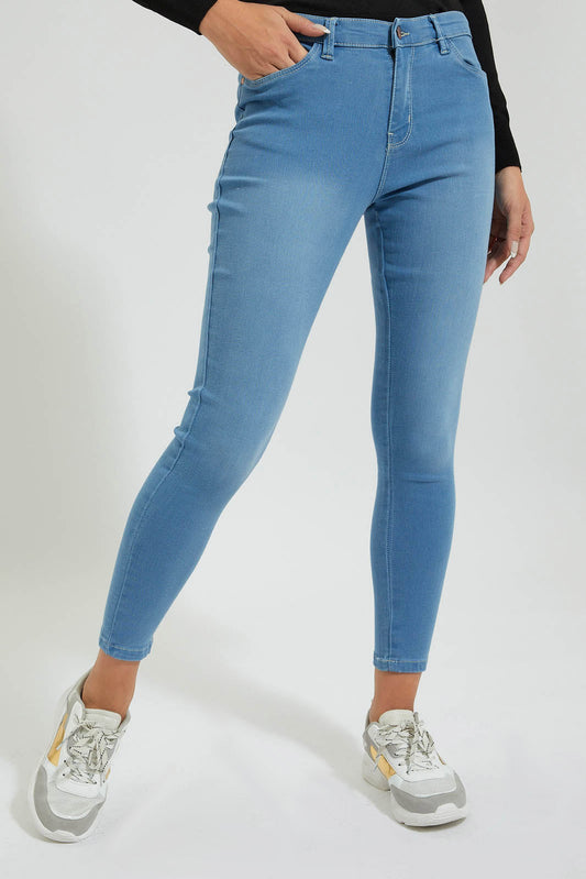 Redtag-Blue-Skinny-Mid-Waist--Jean-Colour:Blue,-Filter:Women's-Clothing,-New-In,-New-In-Women,-Non-Sale,-Section:Women,-TBL,-W21B,-Women-Jeans-Women's-