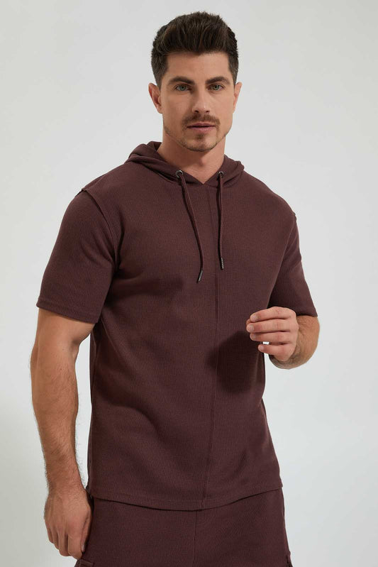 Redtag-Burgundy-Loungewear-Top-Colour:Burgundy,-Filter:Men's-Clothing,-Men-Sweatshirts,-New-In,-New-In-Men,-Non-Sale,-Section:Men,-W21B--