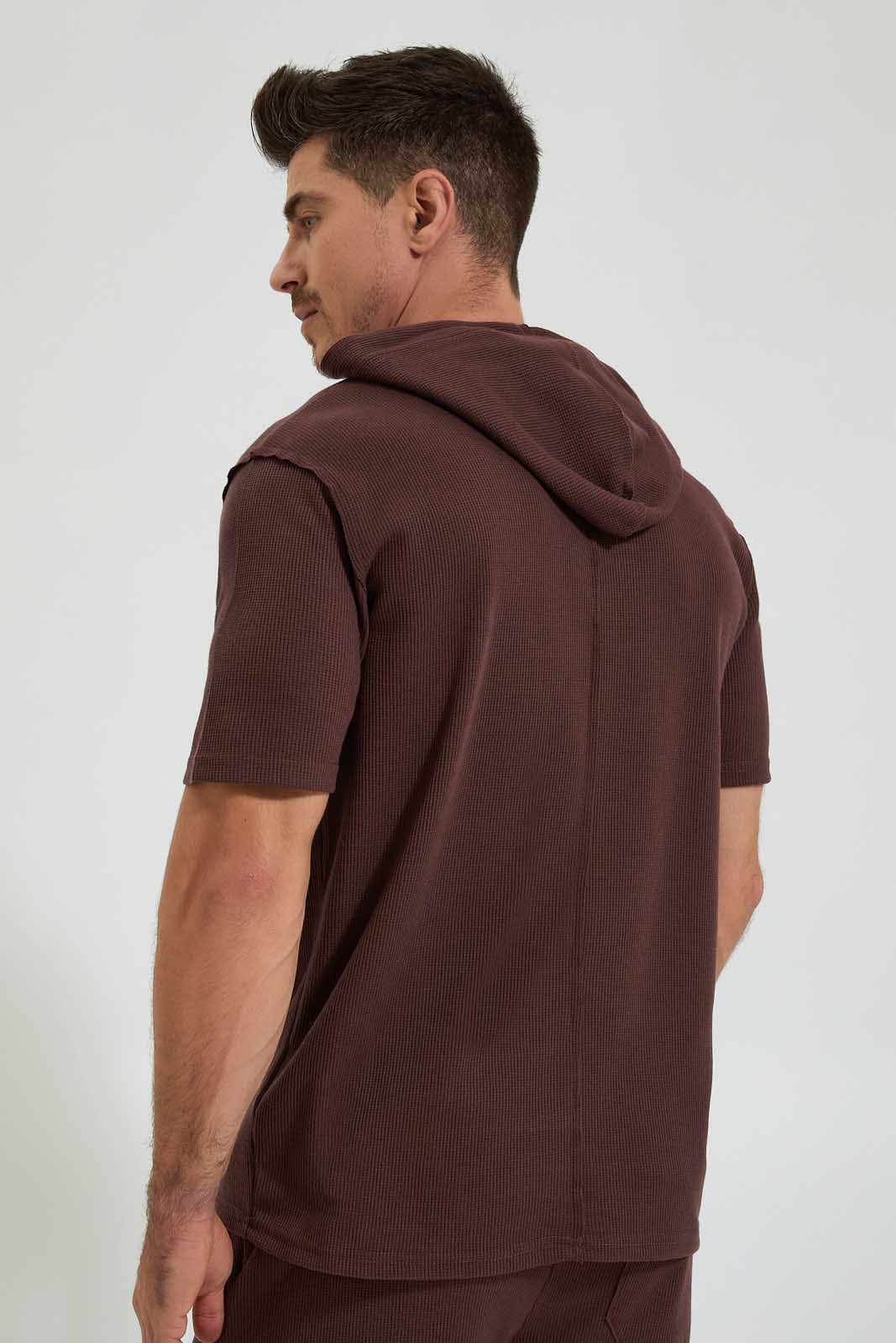 Redtag-Burgundy-Loungewear-Top-Colour:Burgundy,-Filter:Men's-Clothing,-Men-Sweatshirts,-New-In,-New-In-Men,-Non-Sale,-Section:Men,-W21B--