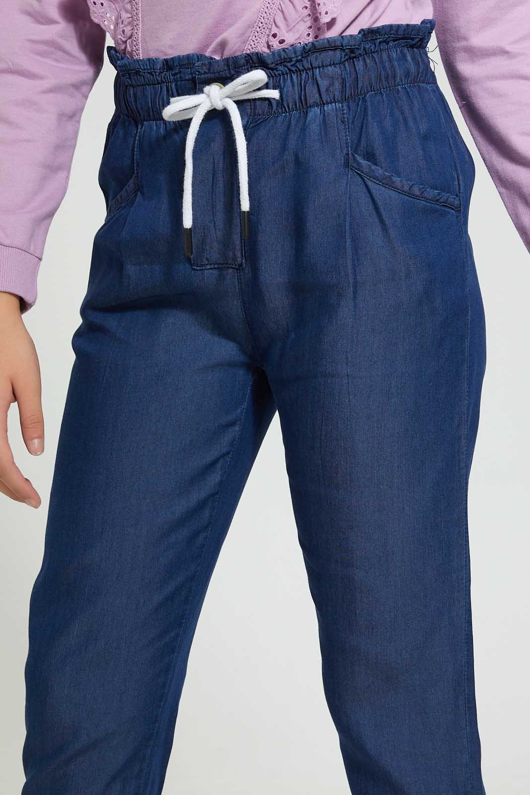Redtag-Dk-Wash-Paperbagwaist-Jogger-Jeggings-Senior-Girls-9 to 14 Years